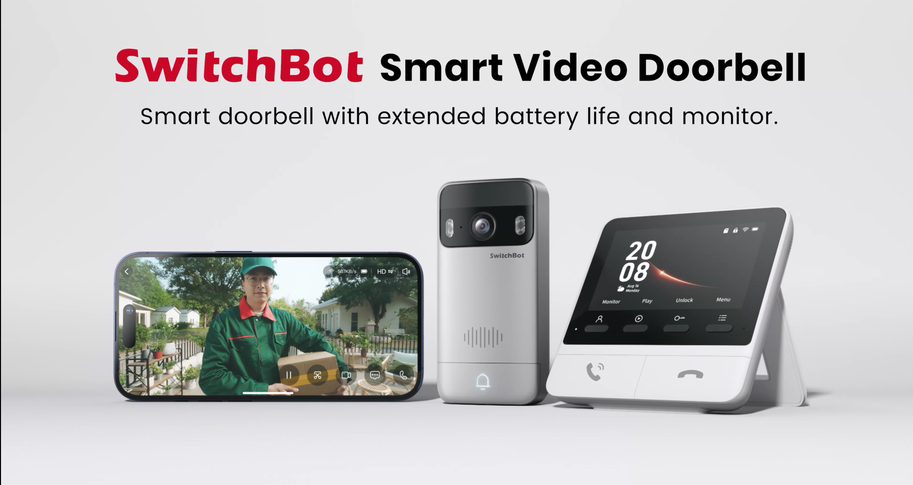 Amazon.com: SwitchBot Video Doorbell Camera Wireless with Monitor